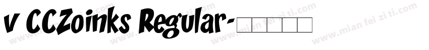 v CCZoinks Regular字体转换